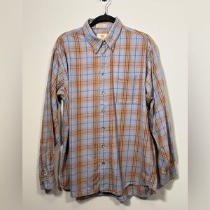 Viyella Mens 80/20 Cotton Wool Plaid Button Down Shirt Made in Canada L